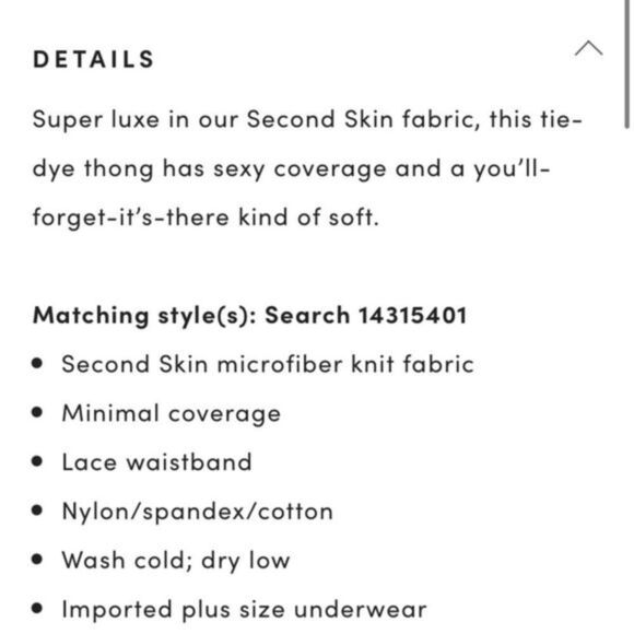 Torrid White Tie-Dye Second Skin Thong Panty - Picture 5 of 6